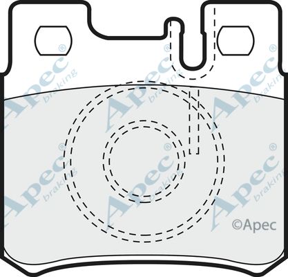 APEC BRAKING Комплект тормозных колодок, дисковый тормоз PAD682